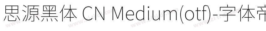 思源黑体 CN Medium(otf)字体转换